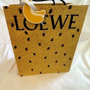 Authentic Large Loewe Yellow and Black Textured shopping Tote/Gift Bag